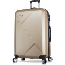 My Valice Diamond Gold Renk Büyük Boy Valiz 76 x 48 x 30 cm ABS Malzeme ile Hafif ve Dayanıklı