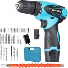 Stilmax 24V 4AH Akülü Vidalama Matkap, Metal Dişli, 70 Nm Tork ile 24 Parça Usta Seti Hediye