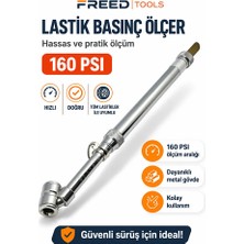 Freed Tools Lastik Basınç Ölçer 160 Psı Metal Gövde Hassas Hava Basınç Ölçüm Cihazı