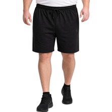 Battal Moda Battalmoda Erkek Büyük Beden Siyah Iki Iplik Cep Fermuarlı Şort 3xl-4xl-5xl-6xl-7xl-8xl