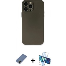 Pileli Store Pilelistore™ iPhone 13 Pro Kılıf Atlas Minimal Prime - Siyah 3D Antistatik Seramik Nano Ekran Koruyucu + Metal Kamera Lens Koruma Cam - Akyl