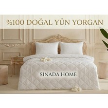 Sinada Klasik Yün Yorgan | 220×240 cm | Battal Boy %100 Merinos Kuzu Yünü