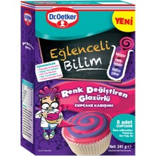 Dr. Oetker Yeni Eğlenceli Bilim Serisi Renk Değiştiren Glazürlü Cupcake Karışımı 241 gr
