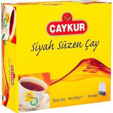 Çaykur Siyah Süzen Poşet Çay 100'lü Bardak x 2 gr Kağıt Filtre ile Doğal ve Ferahlatıcı Lezzet