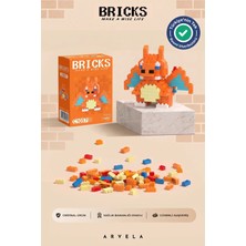 Arvela Bricks Charizard Karakteri - Eğitici Oyuncak Figür - Orijinal