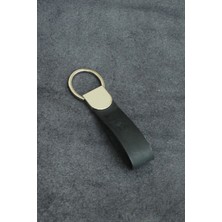 Akronium Leather  Metal Halkalı Deri Anahtarlık