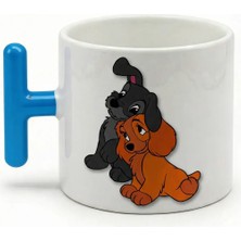 Desene Bak Sevimli Köpek Baskılı Seramik Hediye Kupa Bardak