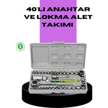 Die Grup 40 Parça Lokma Anahtar Seti Ayna Yüzey Karbon Çelik Dayanıklı Tamir Takımı