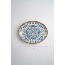 6'lı Ellips Oval Kayık Tabak 31CM Dijital Tiara-A Rinart