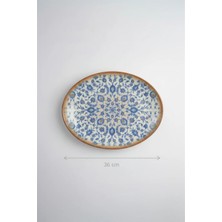 6'lı Ellips Oval Kayık Tabak 36CM Dijital Tiara-A Rinart