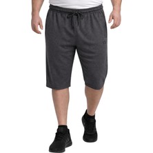 Battal Moda Battalmoda Erkek Büyük Beden Antrasit Iki Iplik Cep Fermuarlı Kapri 3xl-4xl-5xl-6xl-7xl-8xl