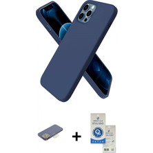Pileli Store Pilelistore™ iPhone 12 Pro Max Kılıf Kozmos Yansıma Özel Seri - Şeffaf Royal Nano Ekran Koruyucu + Renkli Kamera Lens Koruma Cam - Sı