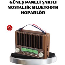 MarkEntegra Solar Hoparlör Bluetooth Fm Am Sw Radyo Çok Fonksiyonlu Şarjlı