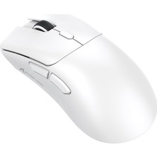 Attack Shark R1 59G Superlıght Fare, Pixart PAW3311 Oyun Sensörü, Bt/2.4g Kablosuz/kablolu Oyun Faresi, 18000'E Kadar 6 Ayarlanabilir Dpı, 65 Saat Pil (Beyaz)