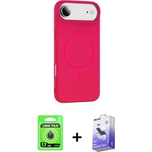 Pileli Store Pilelistore™ iPhone 17 Air Kılıf Yankı Form Serisi - Siyah Bilvis 5in1 5d Magic Hayalet Cam Ekran Koruyucu + Raze Metal Kamera Lens - Mı