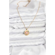 Youday Accessories 316L Çelik Zincir Gold Renk Kalp Figürlü Kadın Kolye