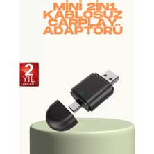 Nemere İthalat Kablosuz Carplay ve Android Auto Adaptörü – Usb-A & Type-C Girişli Akıllı Dönüştürücü N