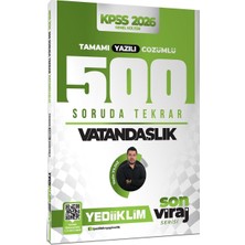 Yediiklim Yayınları 2026 Kpss Son Viraj Serisi Vatandaşlık Tamamı Yazılı Çözümlü 500 Soruda Genel Tekrar Kampı