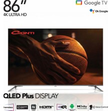 Conti CT86OG300U 86 4K QLED Plus UHD Frameless Google Tv