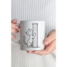 Desene Bak Kedi Severlere Özel Minimal Tasarım Kupa