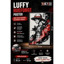 Figür Bende One Piece Luffy Hueforge Poster – 3D Baskı Pla Duvar Dekoru (20 x 13 Cm)
