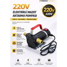 Freed Tools 220 Volt Yakıt Transfer Pompası 60 Litre/dk Güçlü Bakır Motor