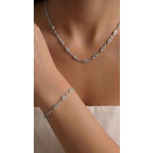 Wind Silver Nazar Kolye Set 925 Ayar