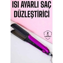Saç Düzleştirici Isı Ayarlı Seramik Kaplama Döner Kablo Yıpranma Karşıtı Nemere