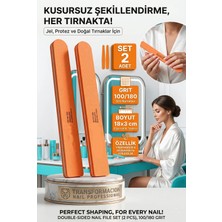 Transformacion Profesyonel Tırnak Törpüsü 2'li Set 100/180 Grit Kalıcı Oje Protez Tırnak Törpüsü 723128