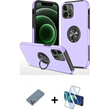 Pileli Store Pilelistore™ iPhone 12 Pro Kılıf Odak Form Prime - Siyah 3D Antistatik Seramik Nano Ekran Koruyucu + Metal Kamera Lens Koruma Cam - Gs