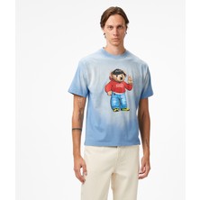 The Market Fit Check Bear Erkek Mavi T-Shirt