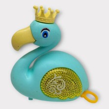 Die Grup Buğz Kurmalı Işıklı Sevimli Flamingo - Yeşil (Buğz)