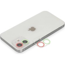Die Grup Buğz Iphone 11 Renkli Kamera Lens Koruma Cam - Yeşil-Pembe