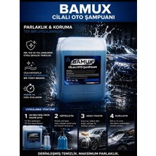 Bamux 5 Lt Oto Şampuanı | Premium Cilalı Yoğun Köpük | Boya Dostu Güçlü Temizlik | Yüksek Parlaklık |
