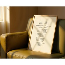 Ninastore Robert Frost "karlı Bir Akşamda Ormanda Durmak" Şiir Baskısı - Edebi Duvar Sanatı - Minimalist Şiir