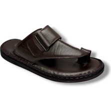 Cakgo 120-26 Hakiki Deri Ultra Soft Parmak Arası Anatomik Erkek Terlik 40-47