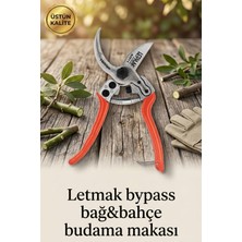 Alıç Letmak Pro Bypass Budama Makası A-2511 25 mm Kesim Kapasiteli Profesyonel Bağ Bahçe Dal Kesme Makası Ergonomik Sap Dayanıklı Çelik Bıçak