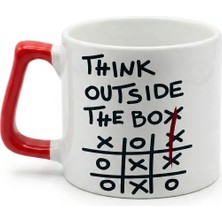 Desene Bak Think Out Side The Box Yazılı Hediye Seramik Kupa Bardak