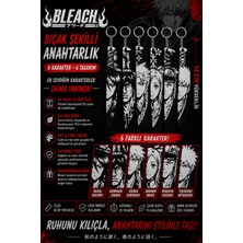Figür Bende Bleach 6’lı Bıçak Şekilli Anahtarlık Seti – 14 cm – Pla 3D Baskı