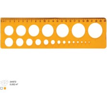Ark Çizim ve Teknik Çizim Için Çok Amaçlı Daire Şablonu 24 cm