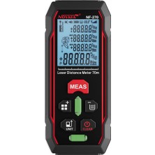Noyafa NF-270 Lazer Mesafe Ölçer 70M ±1.5mm Alan Hacim Pisagor Ölçüm Cihazı