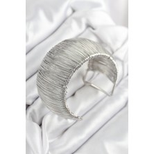 Youday Accessories Pirinç Tel Sarma Model Gümüş Renk Kadın Bileklilk