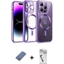 Pileli Store Pilelistore™ iPhone 12 Pro Kılıf Nova Işık Özel Seri - Şeffaf Uv Polymer Nano Ekran Koruyucu + Metal Kamera Lens Koruma Cam - Akyl