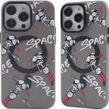 MarkEntegra Newface Iphone 13 Pro Kılıf Apollo Magneticsafe Desenli Kapak - Apollo Siyah - 3