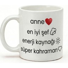 Desene Bak Anneye Özel Tasarım Kupa Bardak - Anneler Günü Konsept Baskılı Hediye Kupa