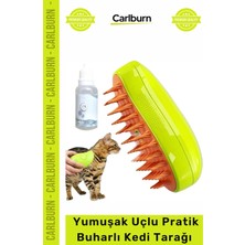 Carlburn Özel Üretim Masaj Yapan Şarjlı Tüy Toplayıcı Kıl Temizleyici Yumuşak Uçlu Pratik Buharlı Kedi Tarağı