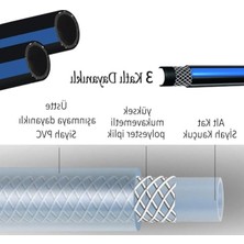 Aesco 30 Metre Termo Kauçuklu Bahçe Hortumu Dayanıklı 3 Katlı Sağlam Su Sulama Yıkama Hortum 12.5 mm 1/2"
