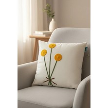 Rolivs Bloom Dekoratif Kırlent Kılıfı 47X47 cm Fermuarlı Yıkanabilir (2621)