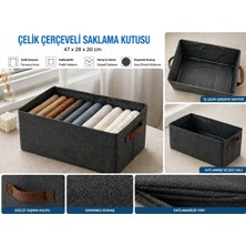 Hauswert 1 Adet Çekmece, Dolap Içi Düzenleyici Çelik Kenar Çerçeve Destekli Yırtılmaz Esnemez Kumaş Hurç
