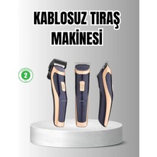 Nemere İthalat Unisex Şarjlı Saç ve Sakal Tıraş Makinesi – Ayarlanabilir Tarak Başlıkları, Sessiz Motor N
